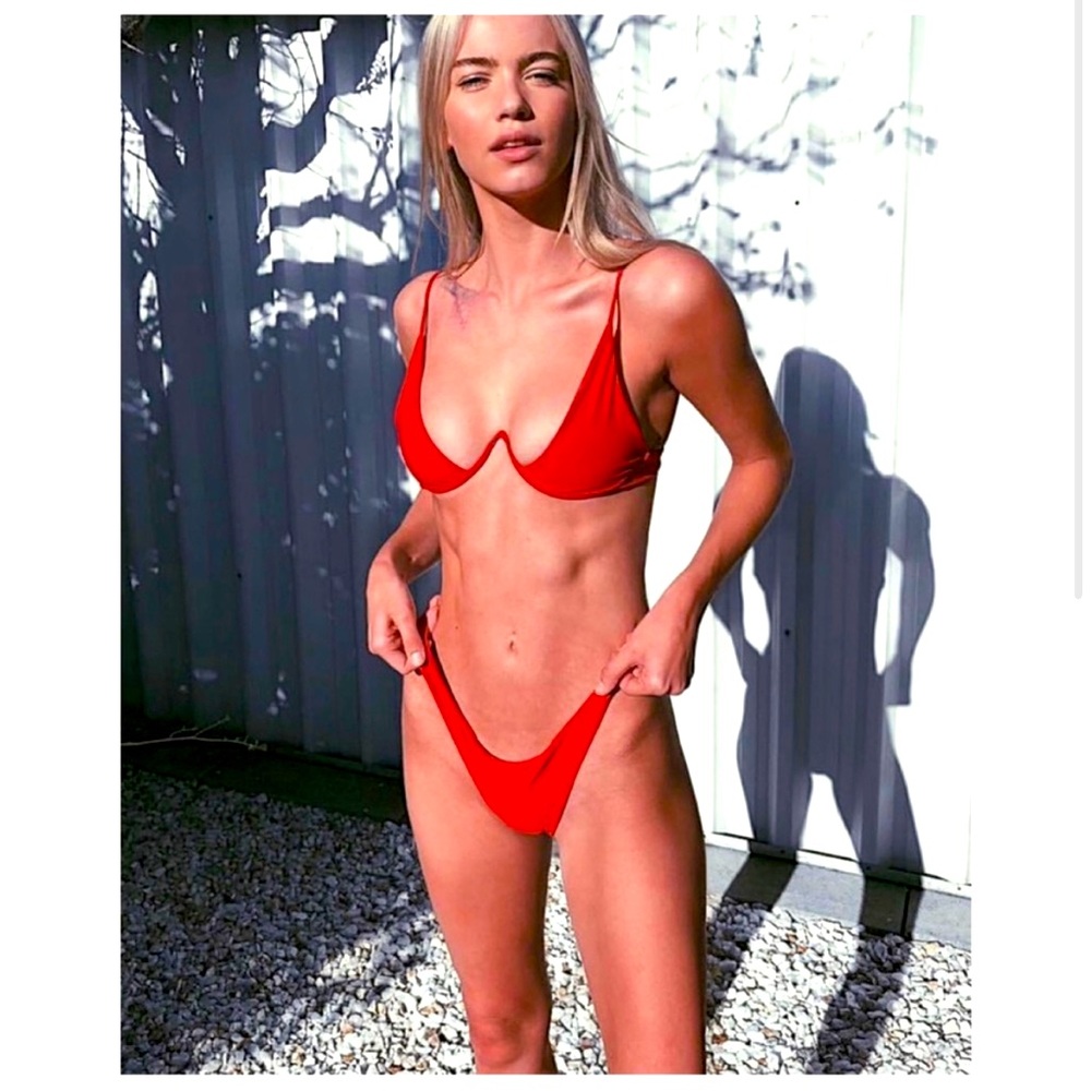 Bamba Swim Vino Top + matching Bottom in Cherry